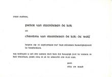 1967 25-jarig huwelijk Pieter van Steenderen de Kok en Christina de Wolf  